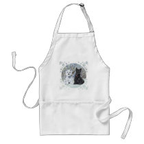 Westie and Scottie in Snowy Landscape Aprons
