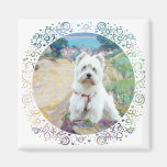 Westie at the Seashore Fridge Magnet