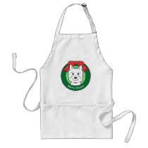 Westie Christmas Apron