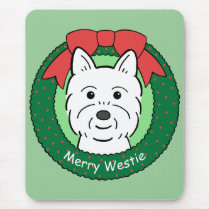 Westie Christmas Mousepads