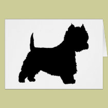 Westie Dog (black) cards