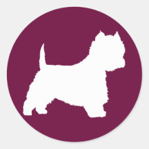 Westie Dog (white) Stickers