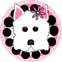 Westie Girl Photo Cutouts