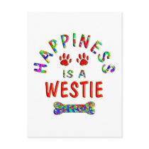 Westie Happiness Post Cards