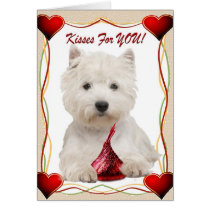 Westie Kisses For You Card