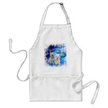 Westie Let It Snow Holiday Greeting aprons
