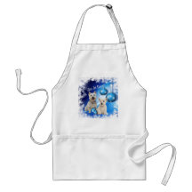 Westie Let It Snow Holiday Greeting Aprons