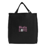 Westie Love embroidered bags