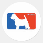 Westie Major League Dog Sticker