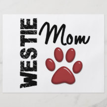 Westie Mom Paw Print 2 Flyer