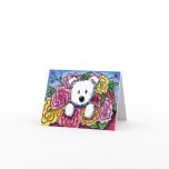 Westie Mother's Day Bouquet Greeting Cards