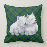 Westie on Tartan PILLOW