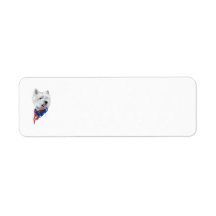 Westie Patriotic Return Address Label