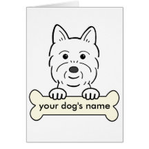 Westie personnalisé carte de vœux