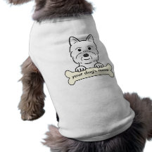 Westie personnalisé manteaux pour toutous