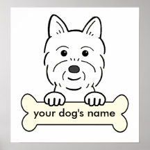 Westie personnalisé posters
