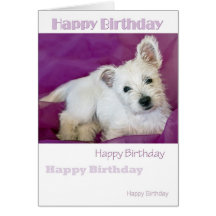 Westie Pup Card