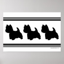 Westie Silhouette Posters