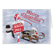 Westie @ The North Pole Cards