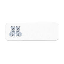 Westie Twins Return Address Label