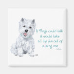 Westie Wisdom - If Dogs Could Talk Fridge Magnet