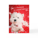 Westie Wonderful Christmas Wishes2 Customize It #2 cards