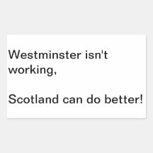 Westminster isn't Working Rectangular Sticker