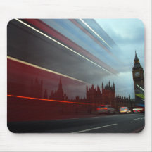 Westminster Palace London England with Red Bus Mousepads