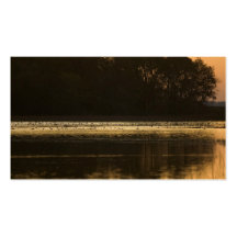 Wetland at Sunset in Silhouette Business Card Templates