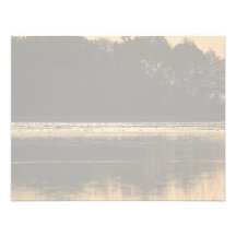 Wetland at sunset in silhouette custom invites