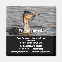 We've moved announcement refrigerator magnets