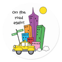 We've Moved Cityscape - Sticker