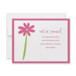 We've Moved Flower Announcement (Pink) invitations