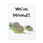 We've Moved House Snails Post Card