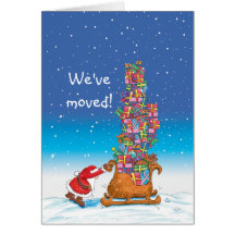 We've moved - Moving Announcement for the Holidays Greeting Cards