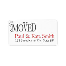 We've Moved! New Home Announcement Address Labels