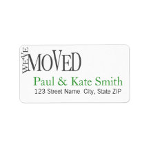 We've Moved! New Home Announcement Address Labels