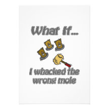 whack a mole custom invitations