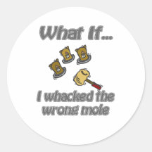whack a mole round stickers