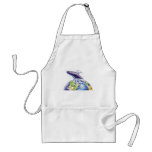 whale and earth design apron