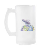 whale and earth design mug
