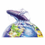 whale and earth design photo sculptures