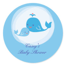 Whale Baby Shower Sticker stickers
