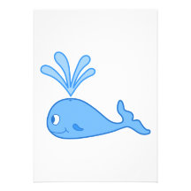 Whale, Blue. Card