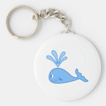 Whale, Blue. Key Chain