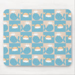 Whale Crab Chequered Pattern Mousepad
