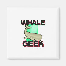 Whale Geek Refrigerator Magnets