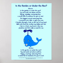 Whale In the Garden or Under the Sea? Posters