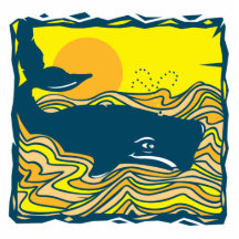 whale in the sunset design photo cut out
