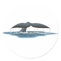 Whale Watcher Round Sticker